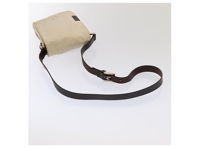 Bolsa de ombro em canvas FENDI bege Auth fm3657 - vista 7