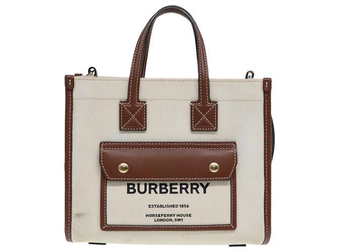 BURBERRY Handtasche aus Canvas und Leder Beige Auth yb635 - Ansicht 13