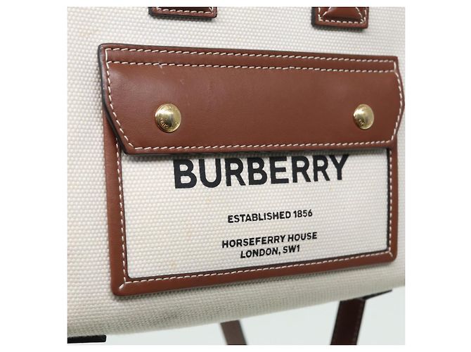 BURBERRY Handtasche aus Canvas und Leder Beige Auth yb635 - Ansicht 19