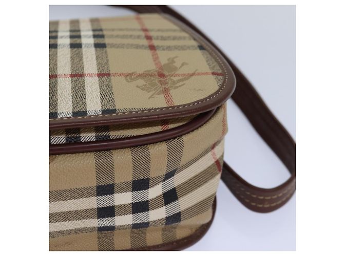 Autre Marque Borsa a spalla Burberrys Nova Check in PVC pelle beige Auth hk1529 - vista 15