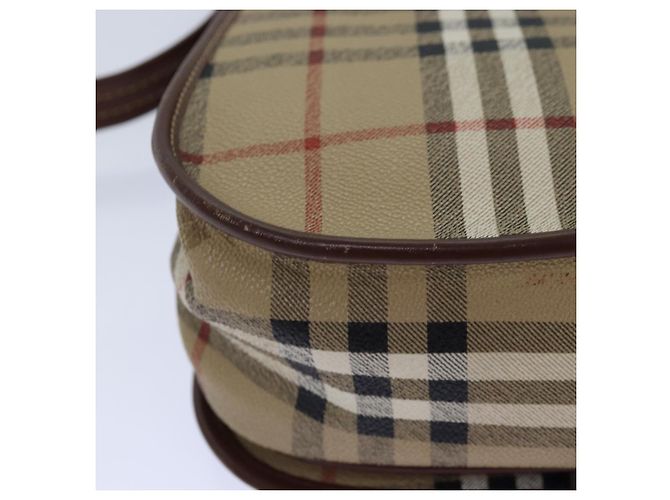 Autre Marque Borsa a spalla Burberrys Nova Check in PVC pelle beige Auth hk1529 - vista 16
