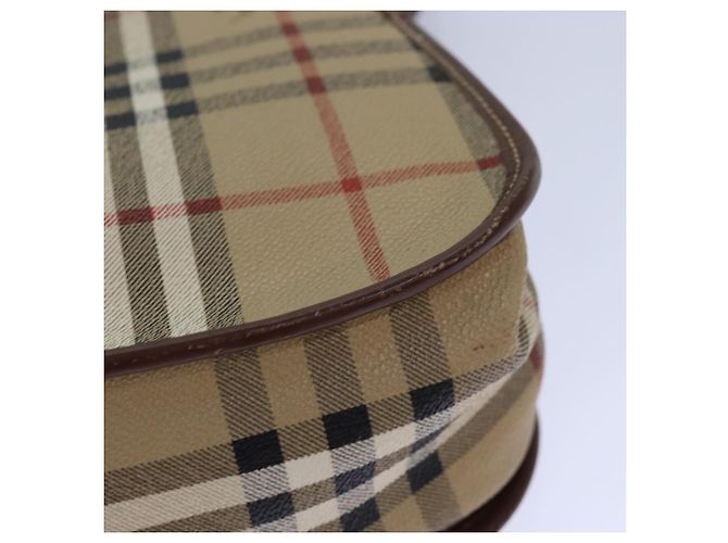 Autre Marque Borsa a spalla Burberrys Nova Check in PVC pelle beige Auth hk1529 - vista 17