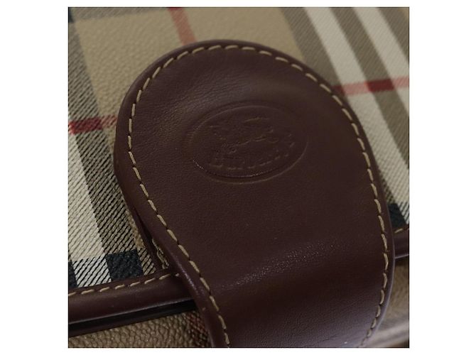 Autre Marque Borsa a spalla Burberrys Nova Check in PVC pelle beige Auth hk1529 - vista 18