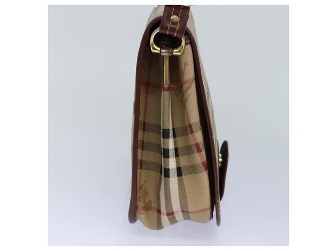 Autre Marque Borsa a spalla Burberrys Nova Check in PVC pelle beige Auth hk1529 - vista 3