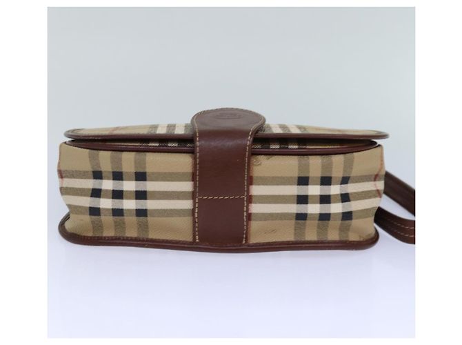 Autre Marque Borsa a spalla Burberrys Nova Check in PVC pelle beige Auth hk1529 - vista 5