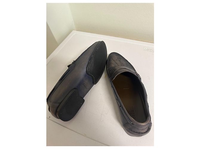 BERLUTI Infini Gray Scritto Mocassino in pelle da uomo taglia 43 Grigio - vista 4