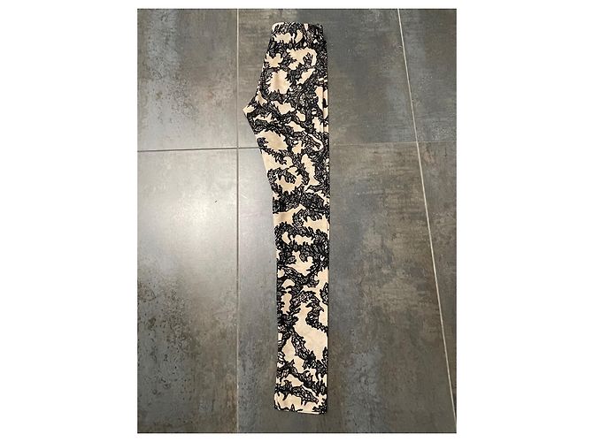Leggings Alexander McQueen Negro Beige - vista 3
