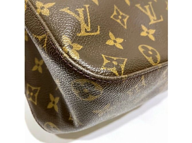 Borsa Tote Louis Vuitton Monogram Looping GM Marrone - vista 4