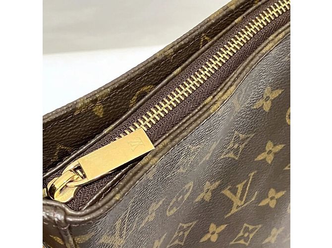 Borsa Tote Louis Vuitton Monogram Looping GM Marrone - vista 8
