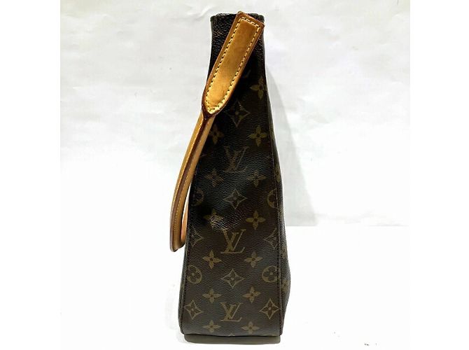 Borsa Tote Louis Vuitton Monogram Looping GM Marrone - vista 9