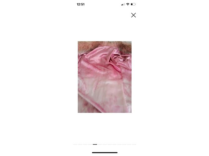 Autre Marque Abrigo de cuero AB FEMKE Rosa Lila Strass - vista 13