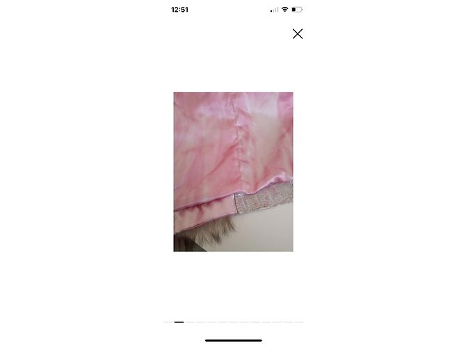 Autre Marque Abrigo de cuero AB FEMKE Rosa Lila Strass - vista 3