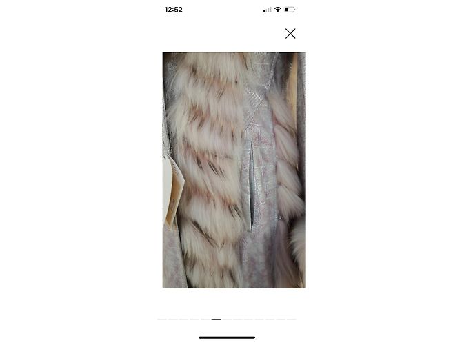 Autre Marque Abrigo de cuero AB FEMKE Rosa Lila Strass - vista 9