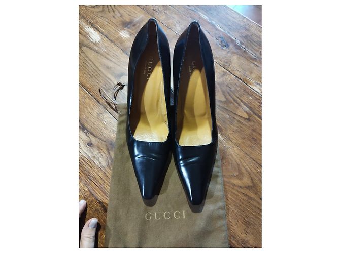 Décolleté Gucci 41C in pelle nera Nero - vista 10