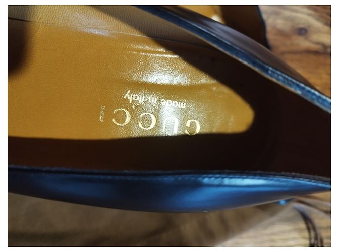 Décolleté Gucci 41C in pelle nera Nero - vista 2