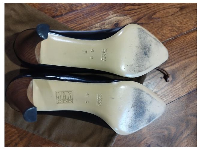 Décolleté Gucci 41C in pelle nera Nero - vista 9
