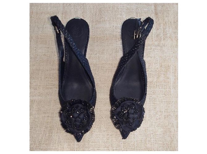 Guess Sandali in rafia e pelle Nero - vista 5