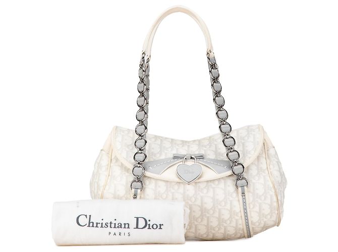 Borsa Dior White Oblique Romantique - vista 13