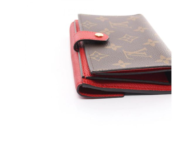 Louis Vuitton Pallas Compact Geldbörse Braun Rot Monogramm - Ansicht 11