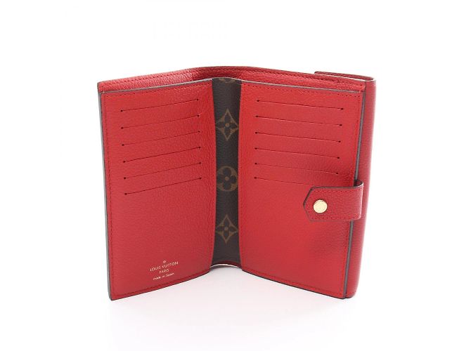 Louis Vuitton Pallas Compact Geldbörse Braun Rot Monogramm - Ansicht 4