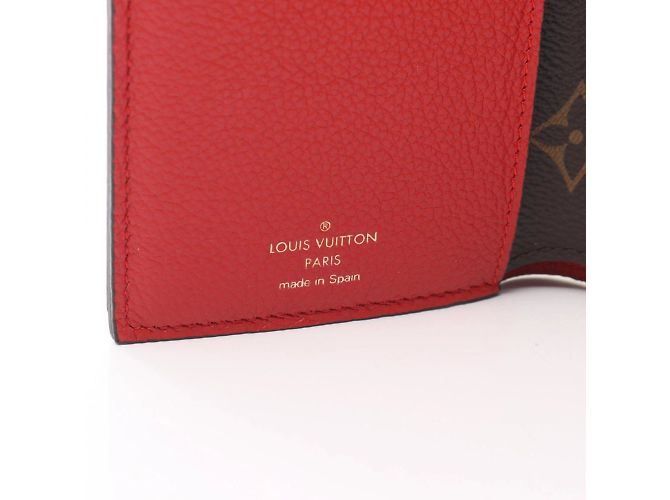 Louis Vuitton Pallas Compact Geldbörse Braun Rot Monogramm - Ansicht 5