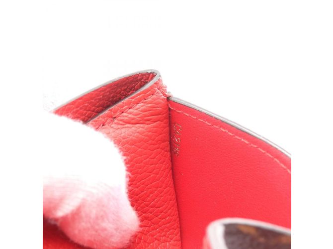 Louis Vuitton Pallas Compact Geldbörse Braun Rot Monogramm - Ansicht 7