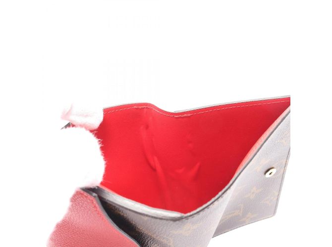Louis Vuitton Pallas Compact Geldbörse Braun Rot Monogramm - Ansicht 9