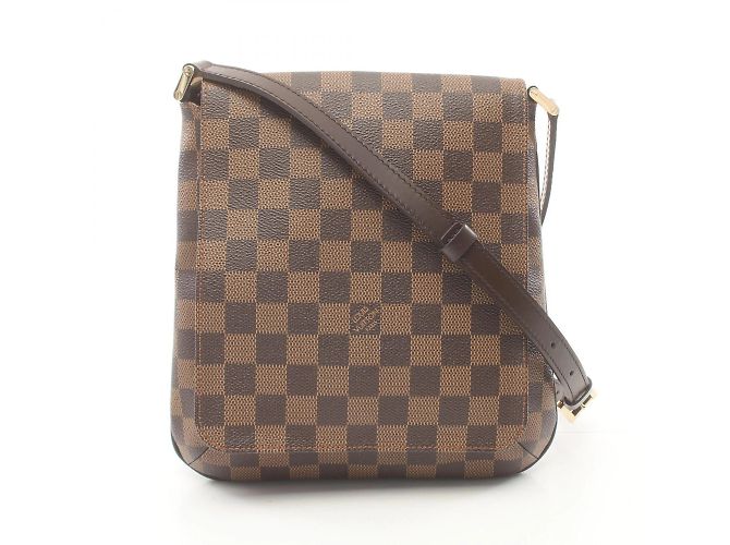 Borsa a Spalla Musette Salsa Long di Louis Vuitton Marrone Damier ebene - vista 2