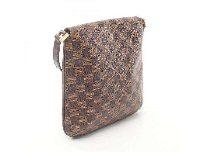 Borsa a Spalla Musette Salsa Long di Louis Vuitton Marrone Damier ebene - vista 3