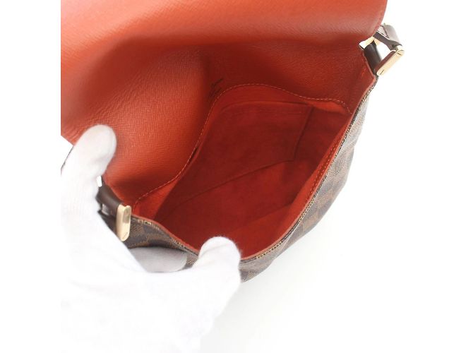 Borsa a Spalla Musette Salsa Long di Louis Vuitton Marrone Damier ebene - vista 4