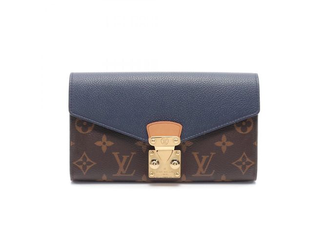 Louis Vuitton Pallas Long Geldbörse Braun Marineblau - Ansicht 2