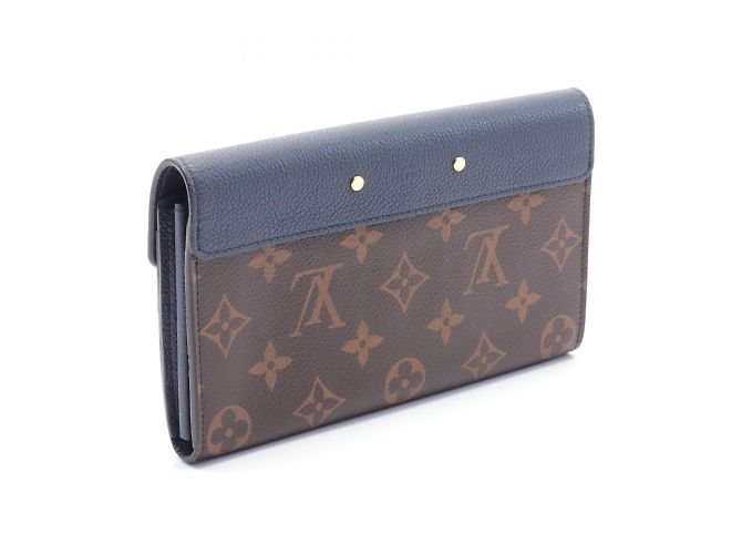 Louis Vuitton Pallas Long Geldbörse Braun Marineblau - Ansicht 3