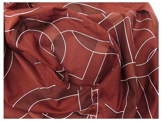 Hermès NUOVA CAMICIA HERMES CATENA ANCORAGGIO 15.5 39 M IN COTONE BORDEAUX Bordò - vista 8