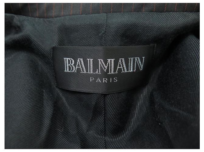 BALMAIN BLAZER PATCH WOOL BLACK M 38 BLACK WOOL JACKET COAT - view 5