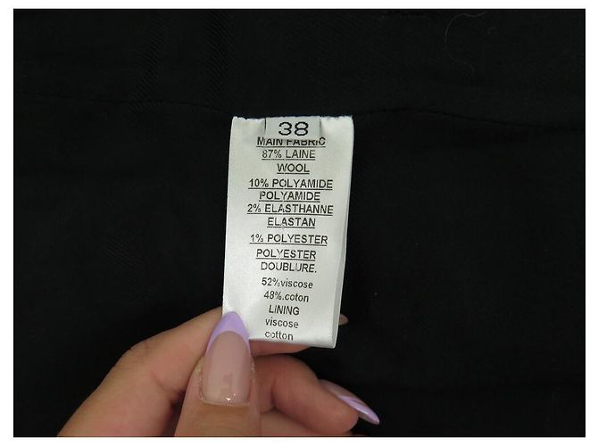BALMAIN BLAZER PATCH WOOL BLACK M 38 BLACK WOOL JACKET COAT - view 7