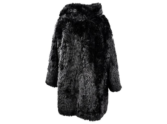 Abrigo Oversize de Piel Sintética Balenciaga Negro - vista 3