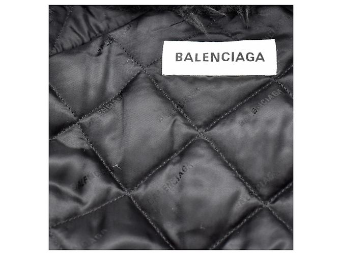 Abrigo Oversize de Piel Sintética Balenciaga Negro - vista 4