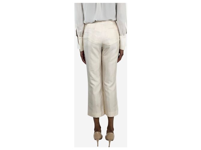 Hermès Creme Seidenhose - Größe UK 6 Roh - Ansicht 3