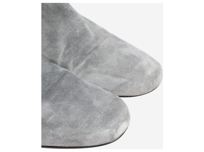 Christian Louboutin Grau Wildleder Stiefeletten - Größe EU 38 - Ansicht 5