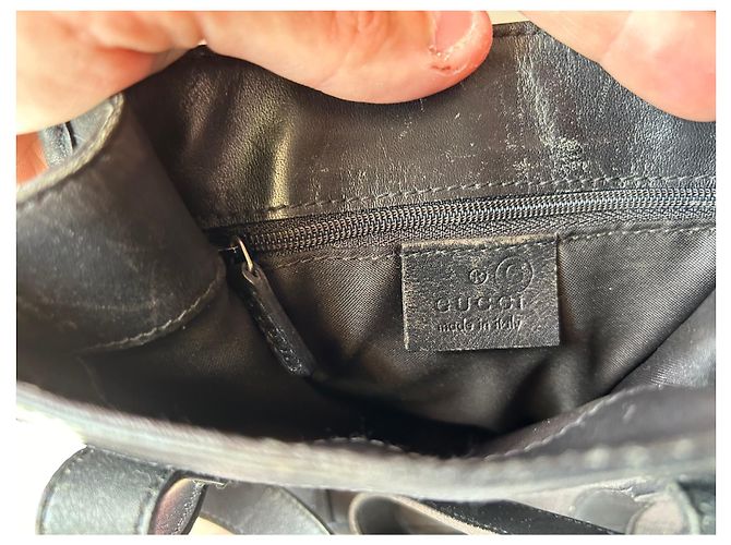 Borsa tote Gucci in pelle nera Nero - vista 10