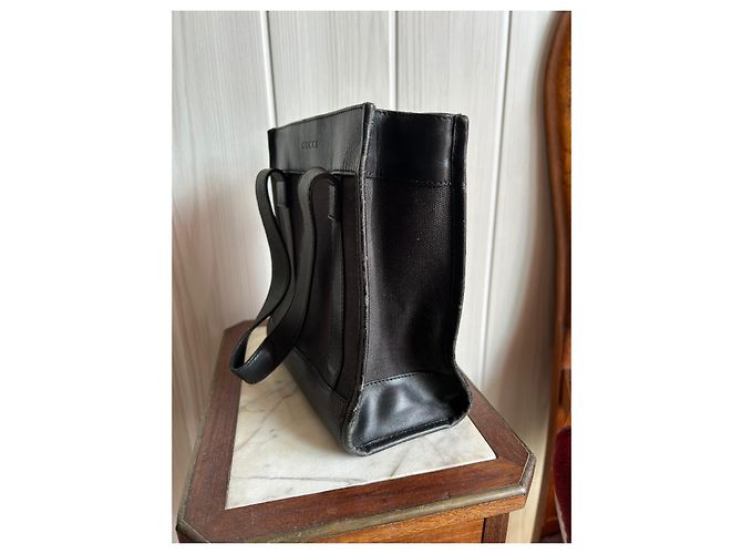 Borsa tote Gucci in pelle nera Nero - vista 6