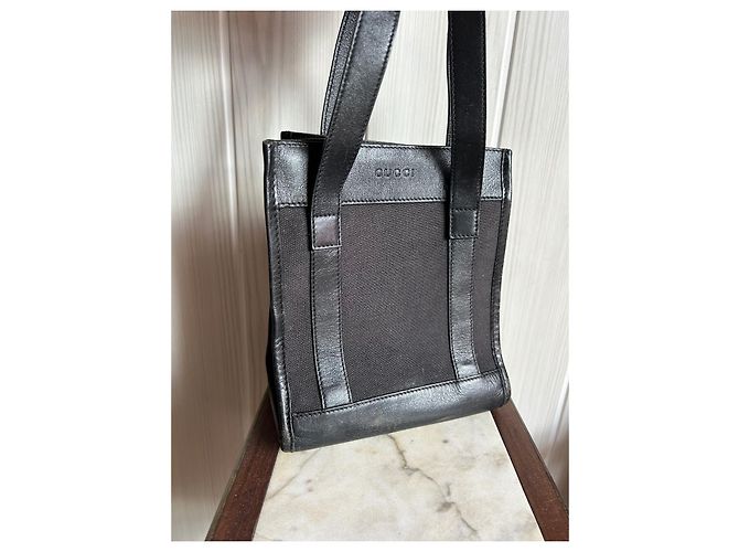 Borsa tote Gucci in pelle nera Nero - vista 8