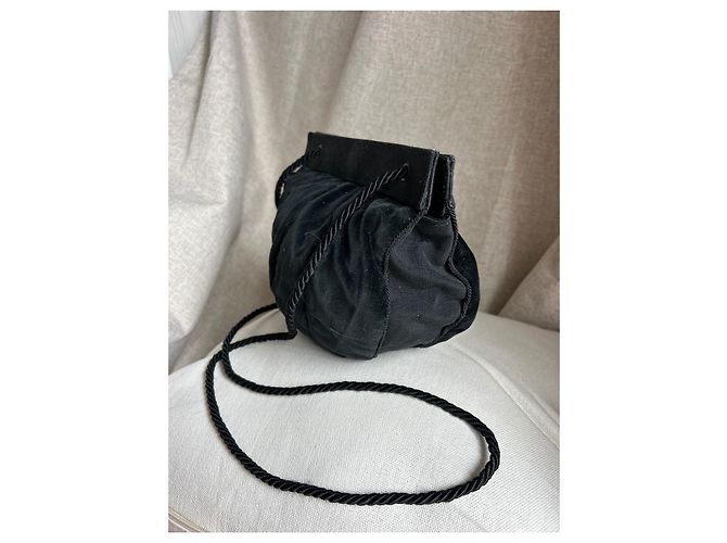 Minaudière rotonda in velluto Gianni Versace Nera Nero - vista 13