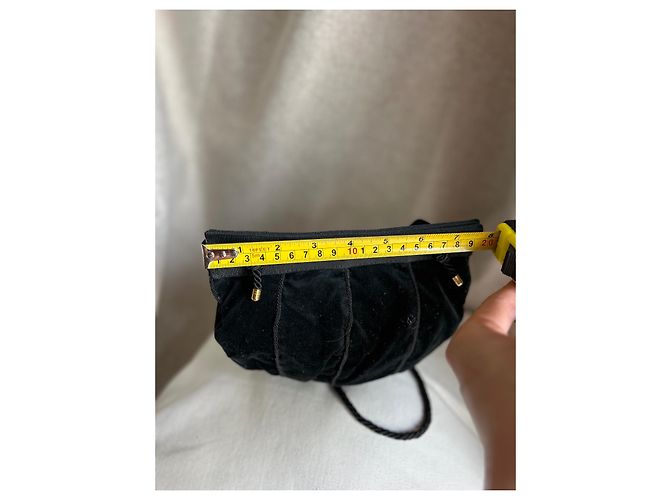 Minaudière rotonda in velluto Gianni Versace Nera Nero - vista 19