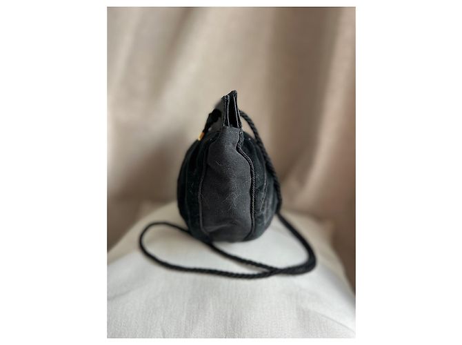 Minaudière rotonda in velluto Gianni Versace Nera Nero - vista 3