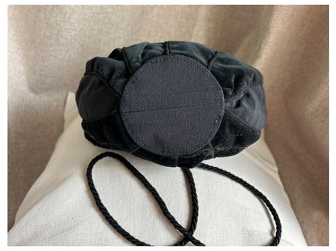 Minaudière rotonda in velluto Gianni Versace Nera Nero - vista 5