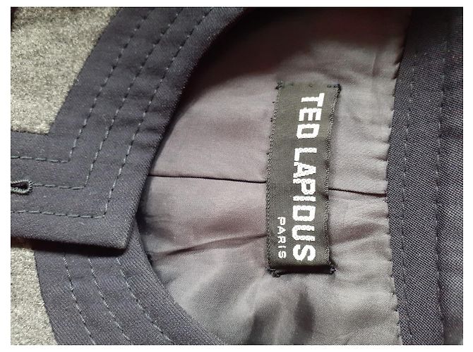 Autre Marque Ted Lapidus Wool Jacket Grey Navy Blue - view 4