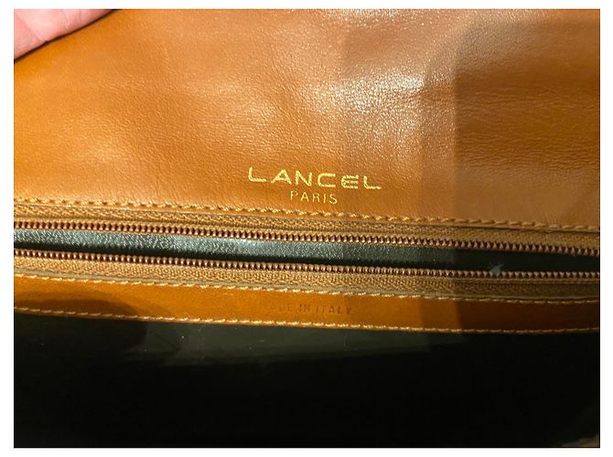 Portafoglio Lancel Marrone Khaki Pelle Nylon Cachi - vista 5