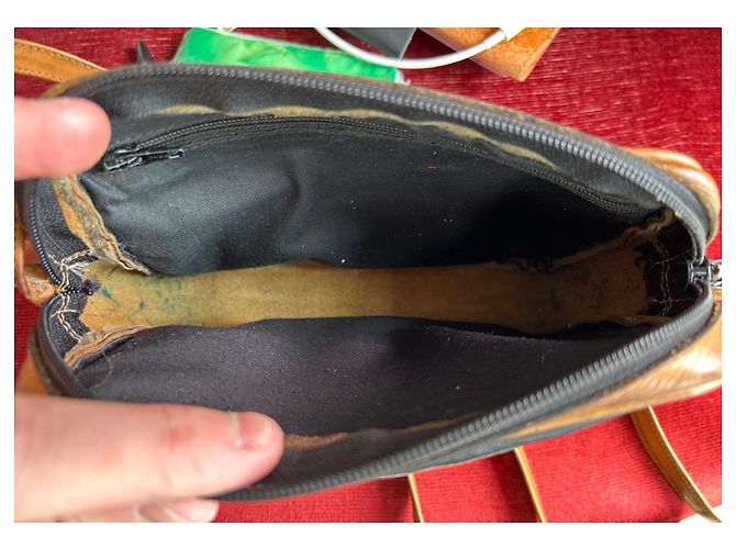 Borsa a tracolla Cartier in pelle nera e marrone Nero - vista 5