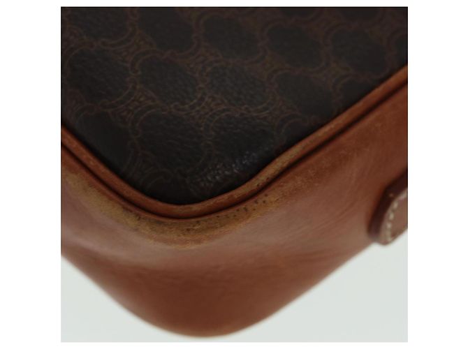 Céline Borsa a spalla in tela Macadam CELINE in pelle PVC marrone Auth ar12296 - vista 14